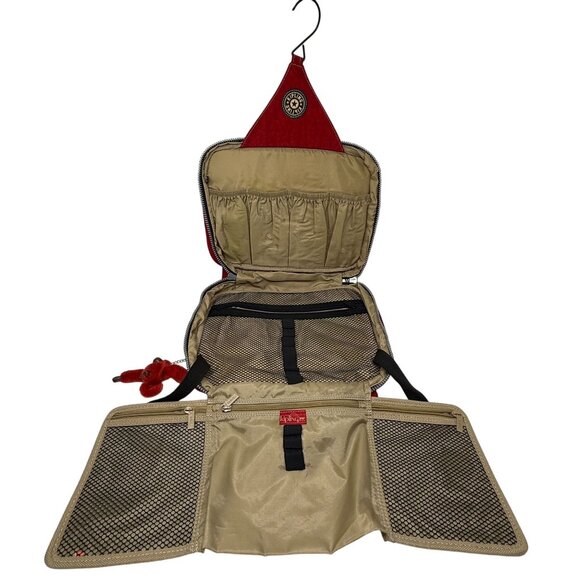 VTG Kipling Hanging Traveller Case Toiletry Bag Organizer John Monkey Keychain - Picture 3 of 11